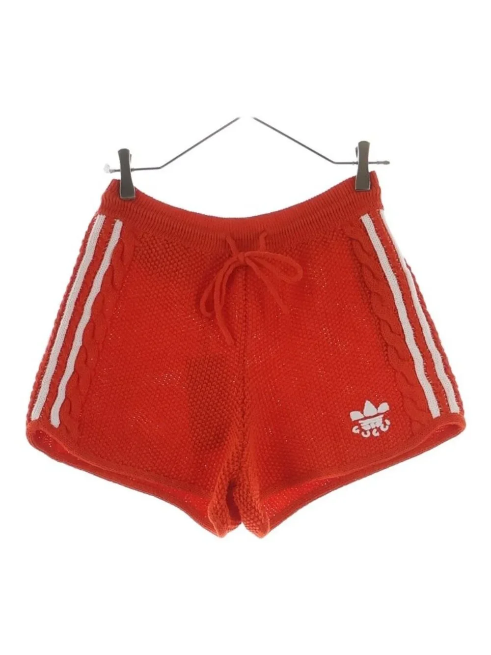 Gucci Adidas Knit Shorts Logo Orange